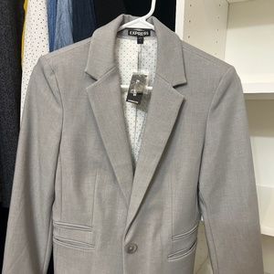 Express Studio Stretch Grey Blazer